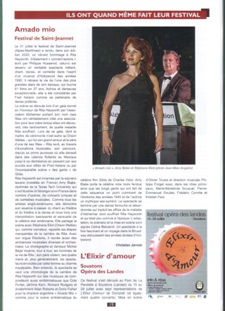 Amado mio article Operette theatre musical